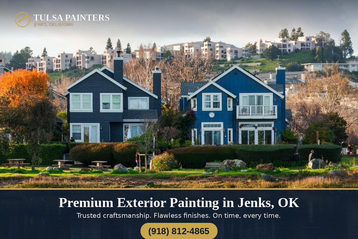 Professional Jenks painters providing residential house painting in Jenks Oklahoma